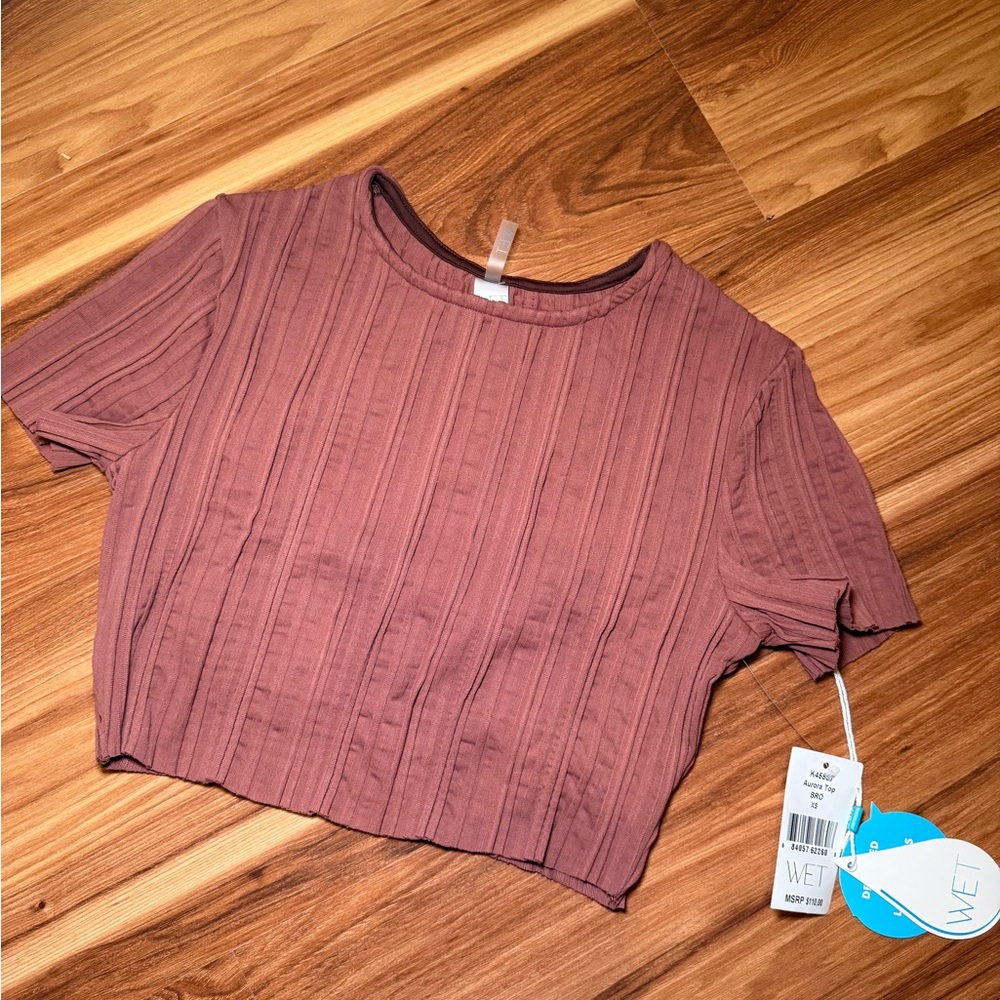 WET Swim short sleeve swim top